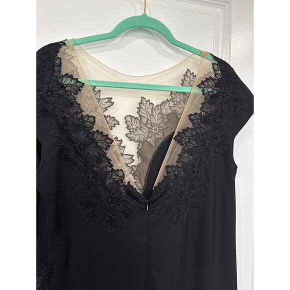 Tadashi Shoji Embroidered Floral Illusion Gown, 16 - Picture 4 of 8